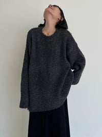 Loose Hooded Pullover Sweater_BDHL6545