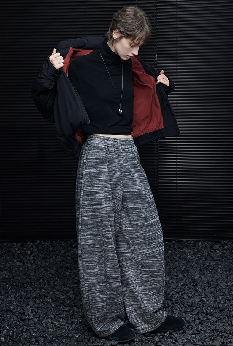 Grey Loose-Fit Wide-Leg Pants_BDHL7866