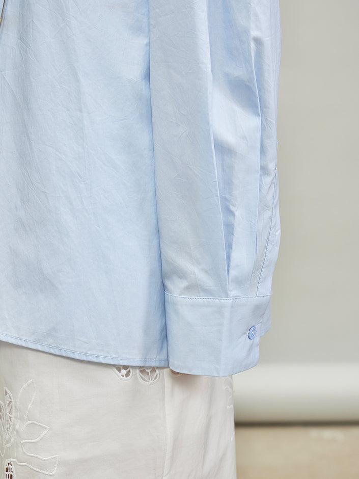 Back Drawstring Pleated Tops_BDHL7335