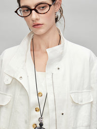 Stand-Up Collar Shirt Jacket_BDHL7278
