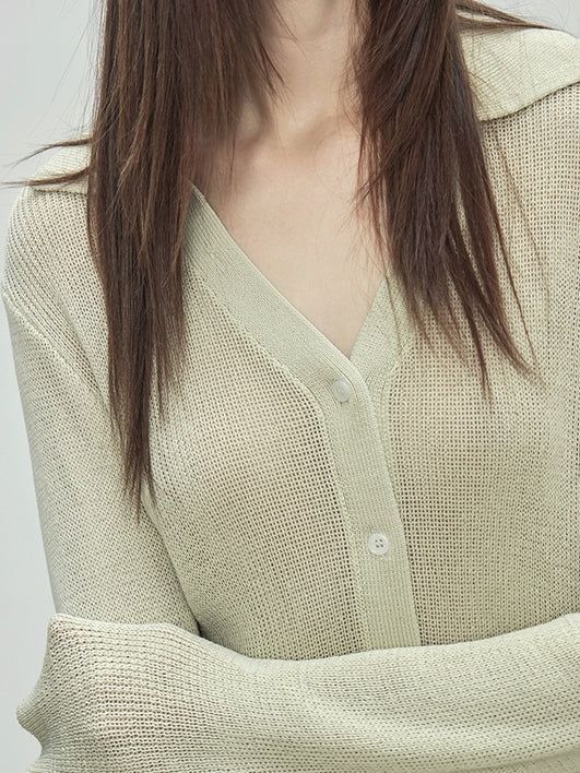 Simple Slim V-Neck Knit_BDHL7091