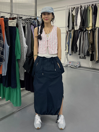 Crumpled Striped Vest_BDHL7249