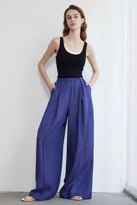 High Waist Draped Mop Pants_BDHL6150