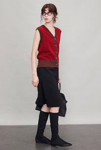 Contrast Colour Vest Or Cardigan_BDHL6632