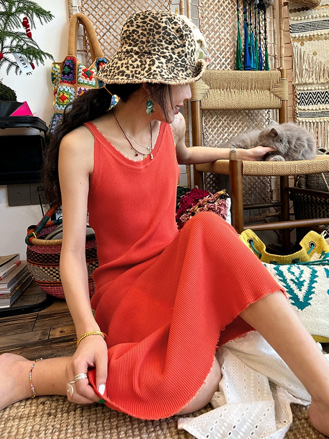Slim-Waist Suspender Dress_BDHL7544