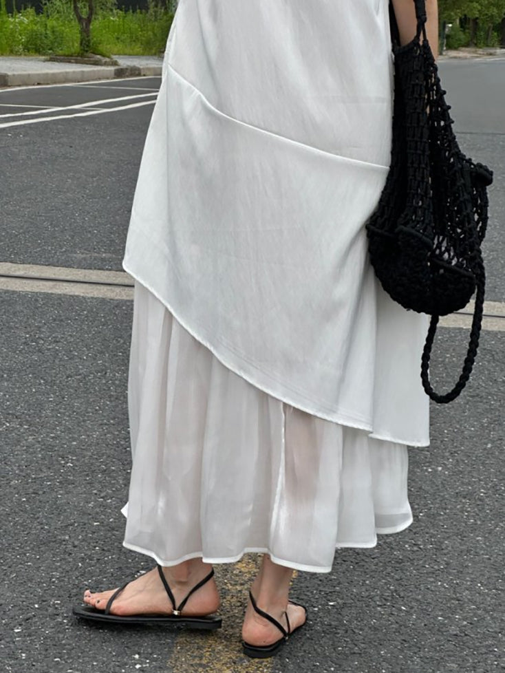 Splicing Fishtail Sleeveless Dress_BDHL7528