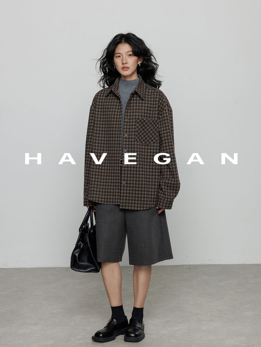 格紋磨毛棉襯衫_BDHL7960