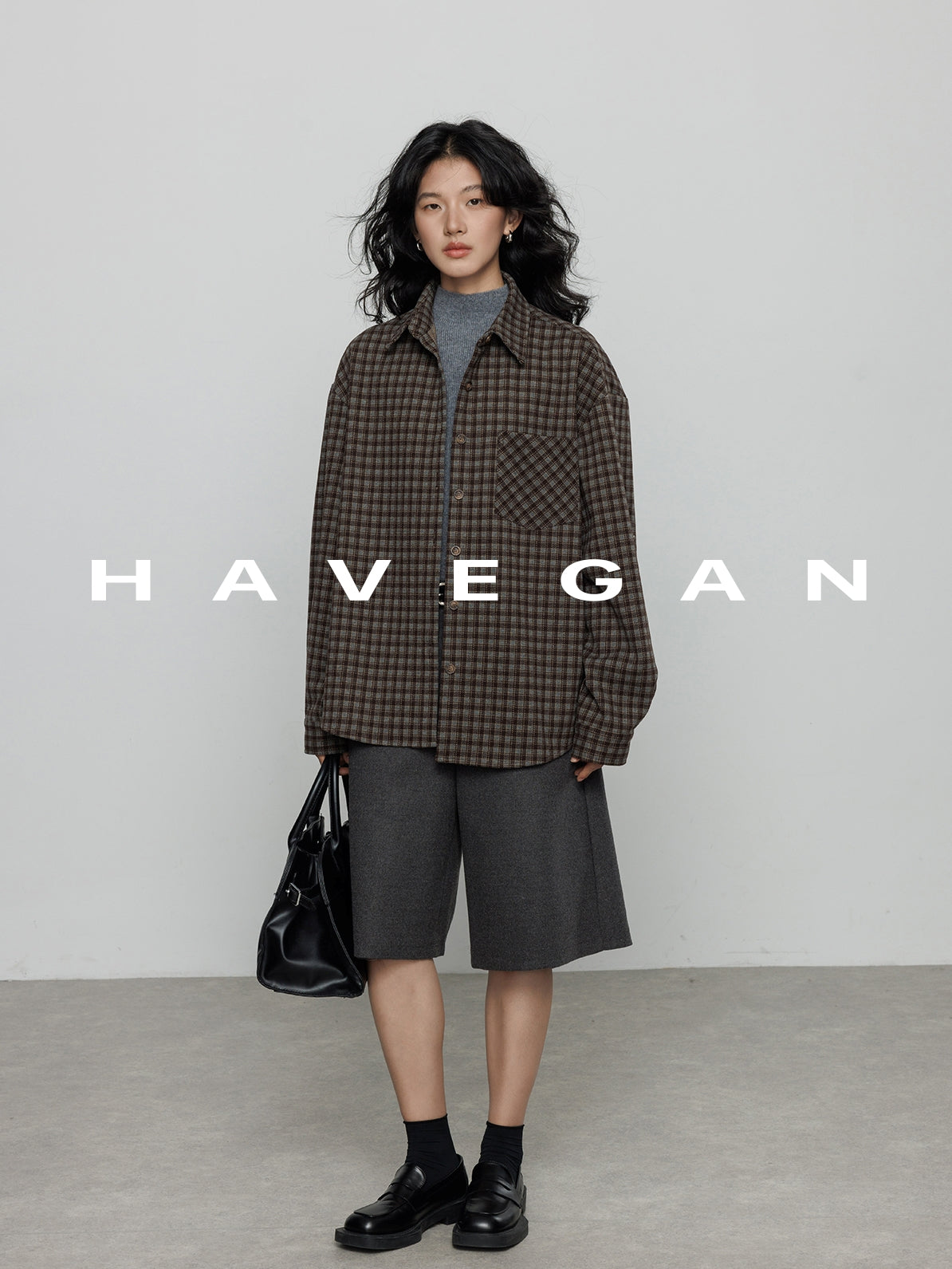 格紋磨毛棉襯衫_BDHL7960