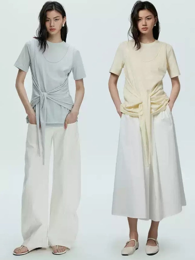Two-Piece Short-Sleeved T-Shirt_BDHL7387