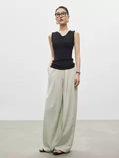 High Waist Easy Wide Pants_BDHL4428