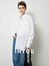 Boyfriend Silhouette Simple Shirt_BDHL6394