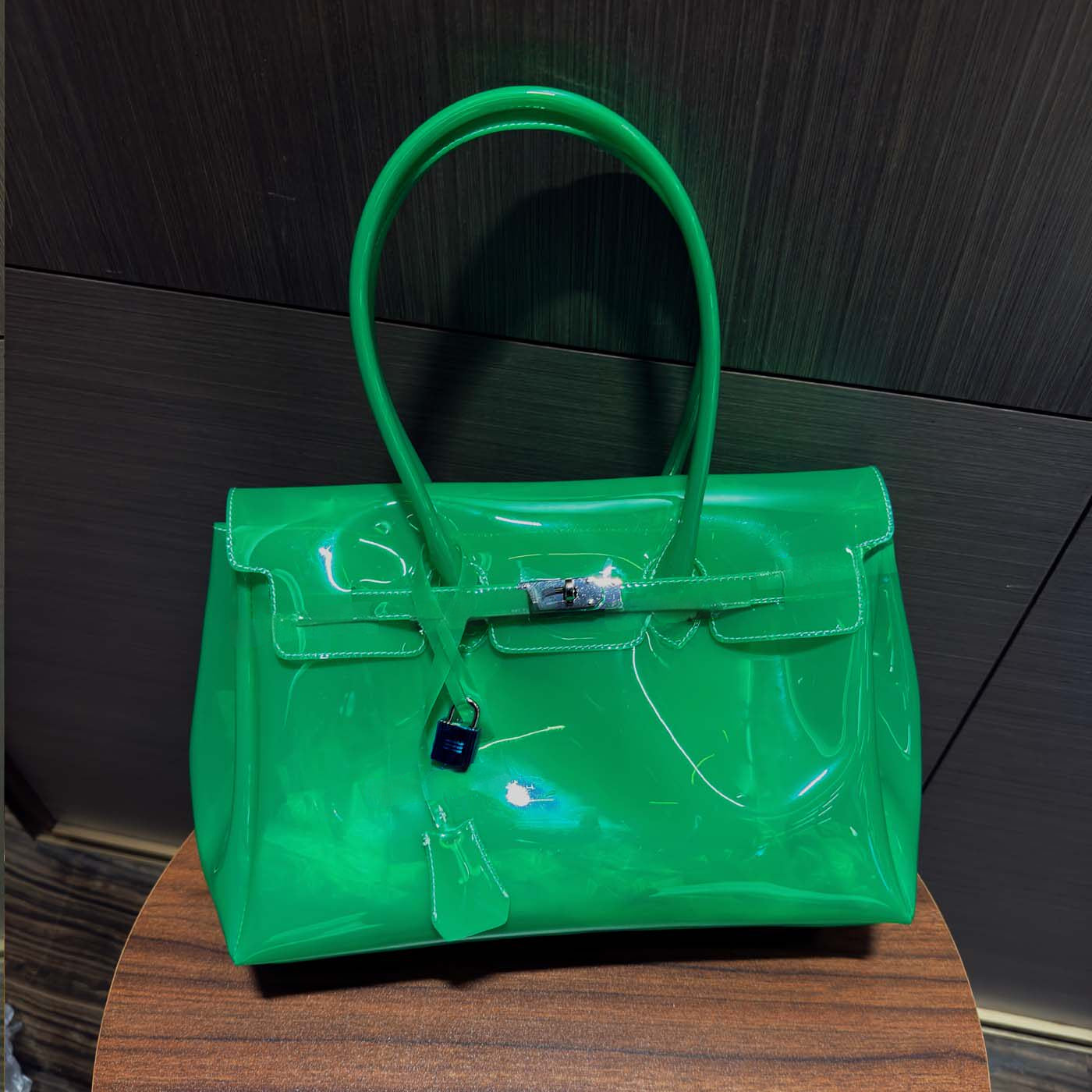 Clear Jelly TPU Structured Handbag_BDHL8303