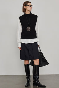 Half-Turtleneck Vest or Cardigan_BDHL6441