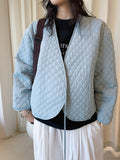 V-Neck Diamond-Stitch Jacket_BDHL8133