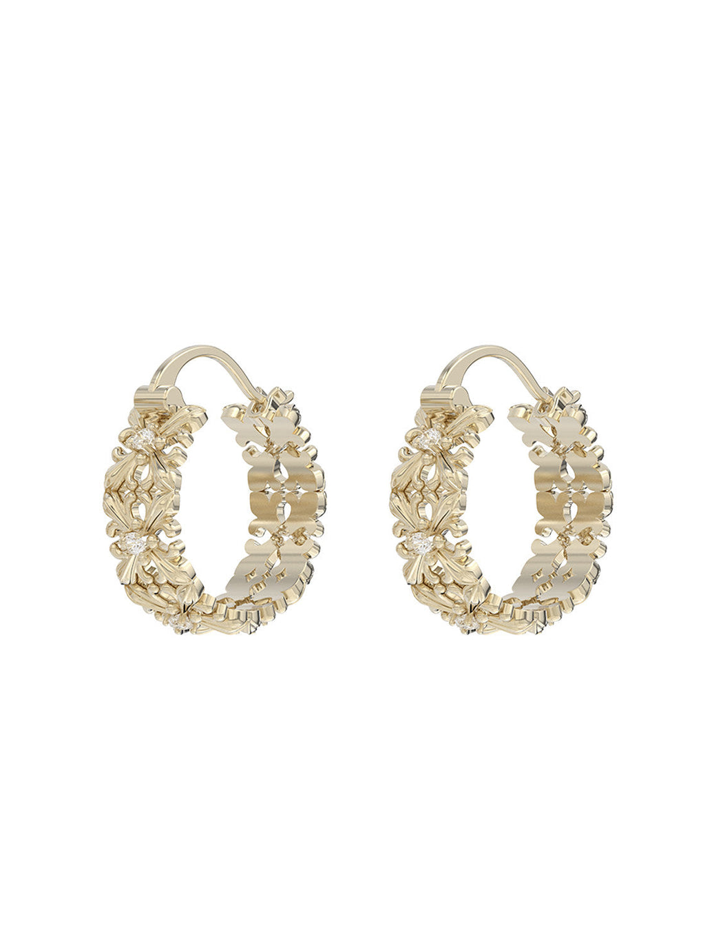 Iris Flower Hoop Earrings_BDHL8474