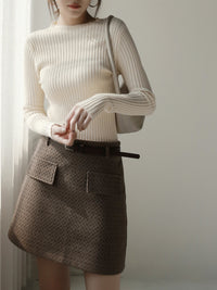 Half-Turtleneck Slim Rib Knit_BDHL6874