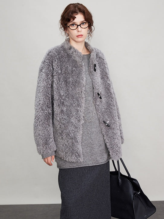 Loose Short-Length Fur Coat_BDHL6703