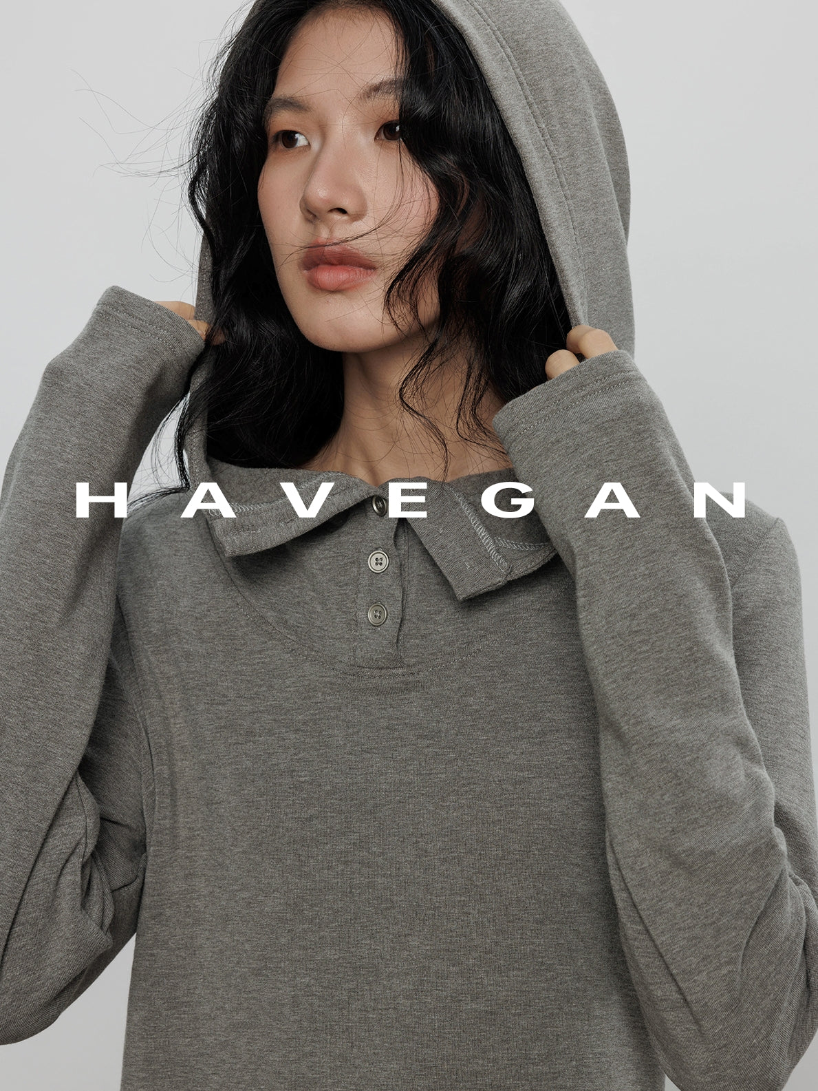 Hooded Long-Sleeved Knitted Tops_BDHL7898