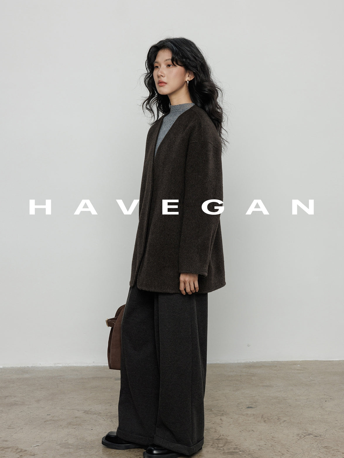 無領披肩大衣_BDHL7889