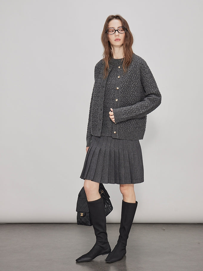 Short Or Long Pleated Skirt_BDHL7938