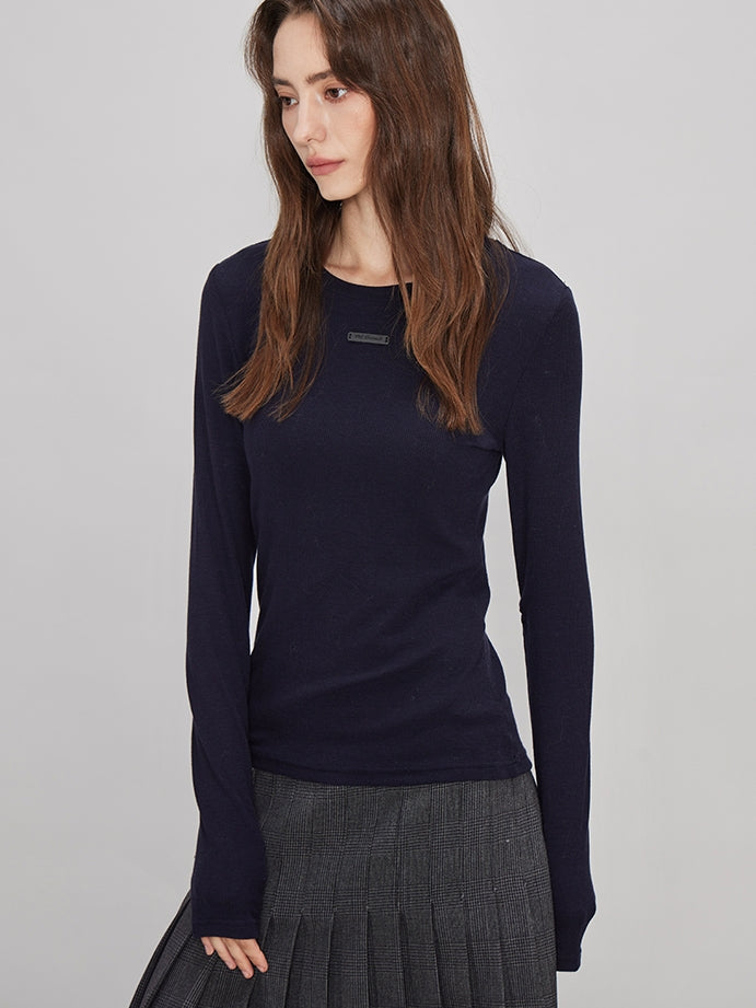 Simple Slim Knit Tops_BDHL7937