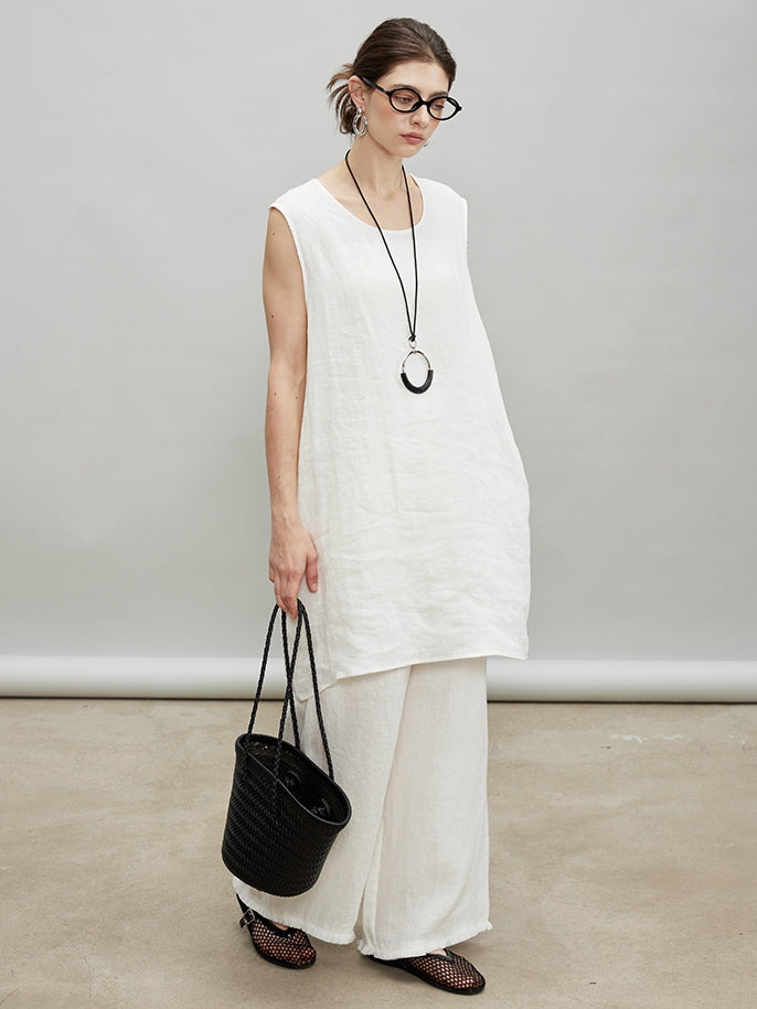 Loose Sleeveless Vest Or Wide Pants_BDHL7190