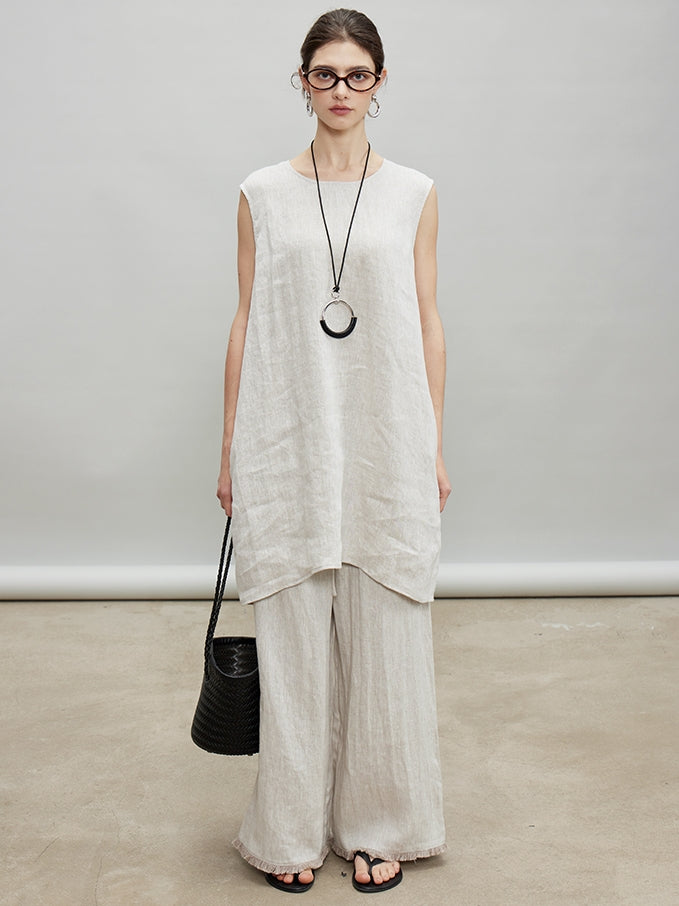 Loose Sleeveless Vest Or Wide Pants_BDHL7190
