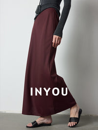 Tucked Straight Long Skirt_BDHL6387