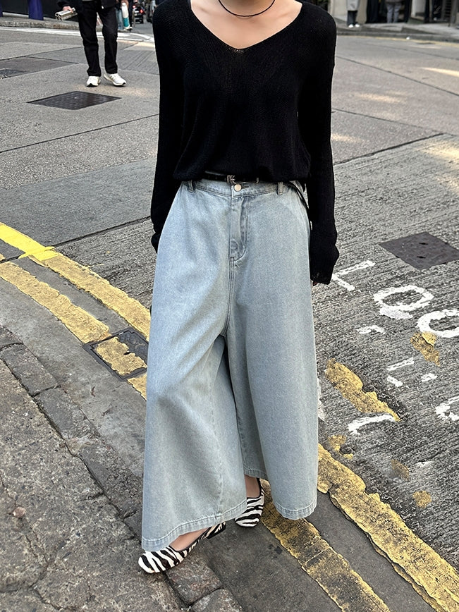 復古闊腿牛仔褲_BDHL7122