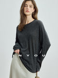 Round-Neck Loose-Fit Knit Tops_BDHL7752