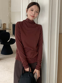 Half Turtleneck Knit With Tie_BDHL6437