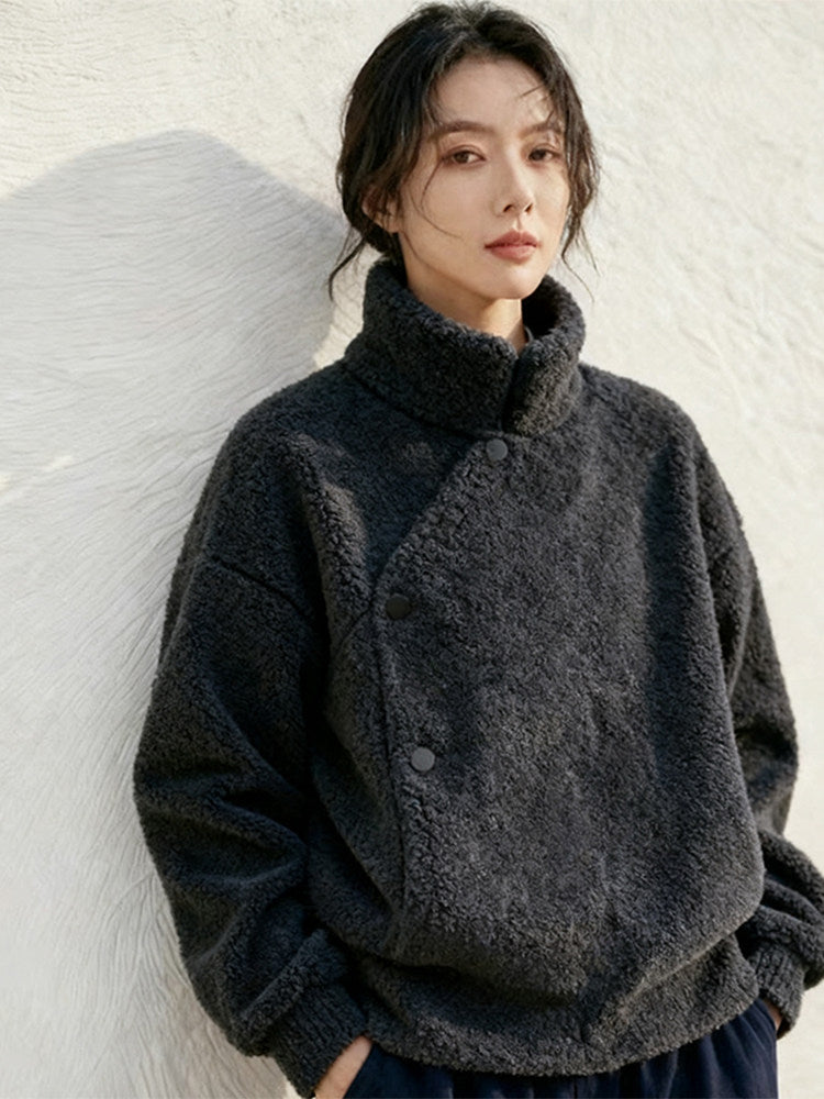 Dark Grey Fleece Jacket_BDHL8038