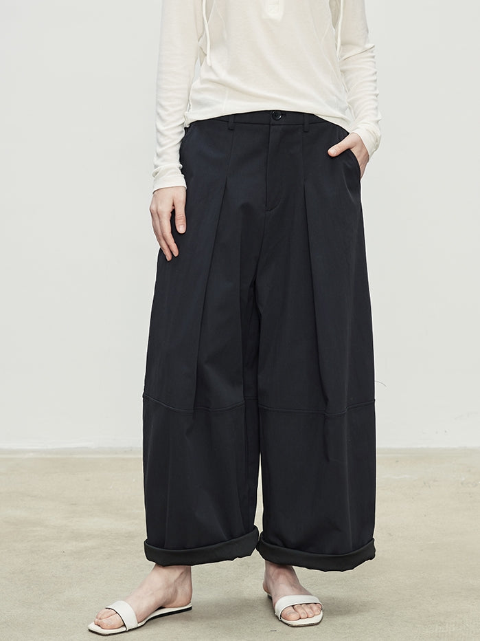 Loose-Fitting Silhouette Wide Pants_BDHL7081