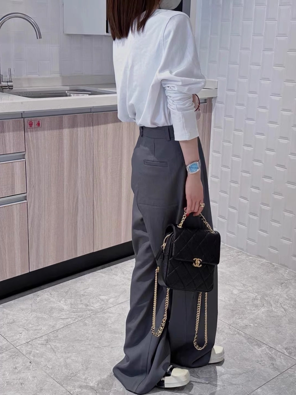 Puff Sleeve Long Sleeve Tops_BDHL8008