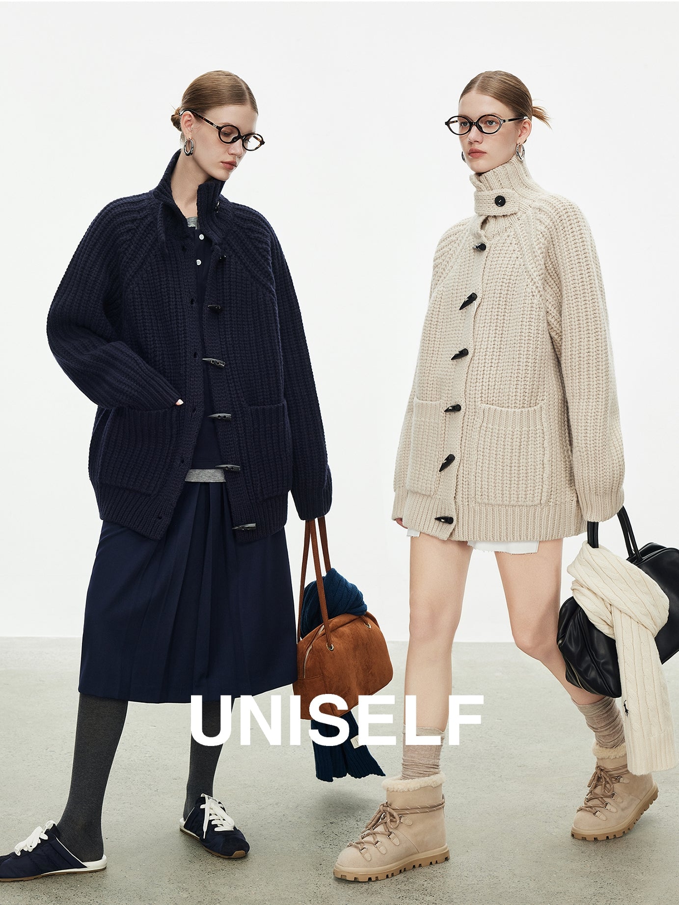 Horn Button Knit Coat_BDHL7978