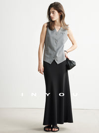 Bias Cut Slim Long Skirt_BDHL6954