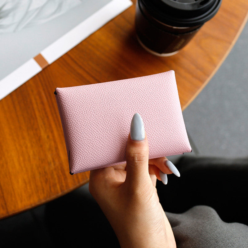 Pebbled Leather Snap Card Pouch_BDHL8420