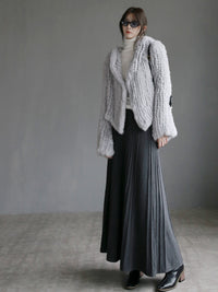 Large Drape Long Knitted Skirt_BDHL6719