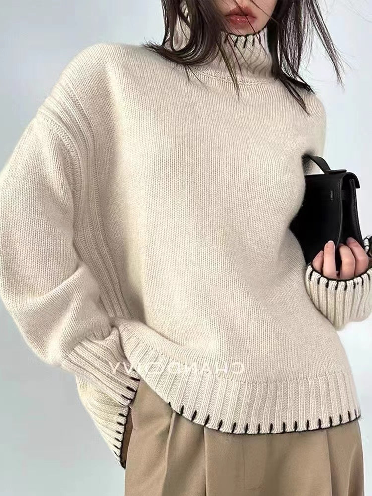 Thick Turtleneck Pullover Knit_BDHL8020