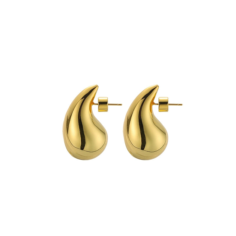 Water drop pierce or ear clips_BDHL5561