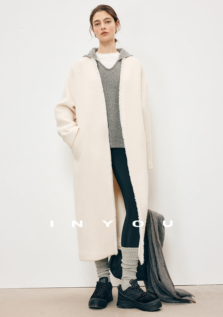 無領蓬鬆長外套_BDHL7909