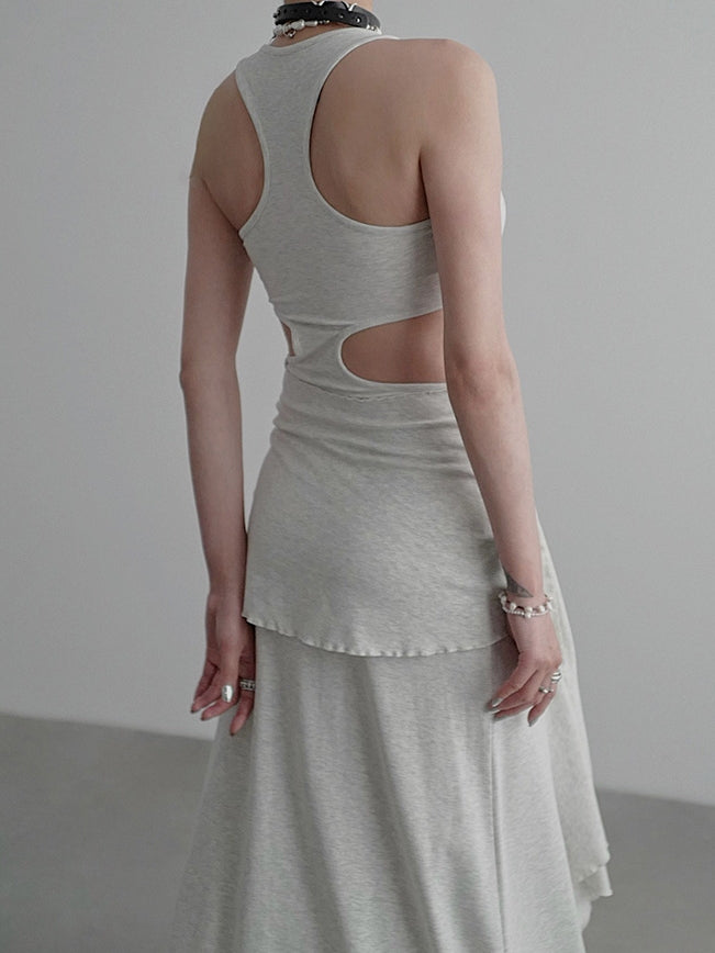 Knit Backless Dress_BDHL7586