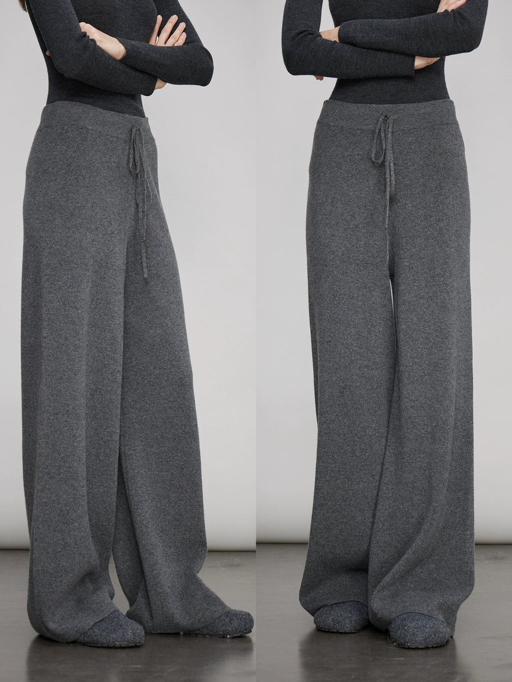 V-Neck Knit Tops Or Elasticated Waist Pants_BDHL7990