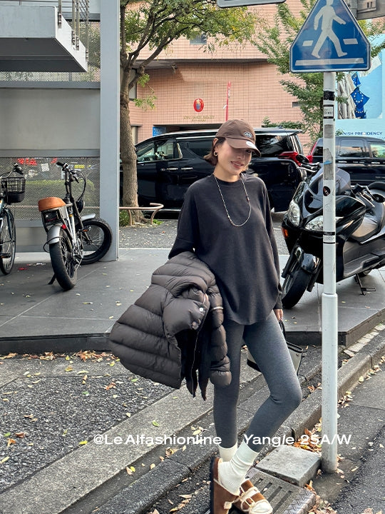 Crew Neck Relaxed Fit Sweatshirt_BDHL8006