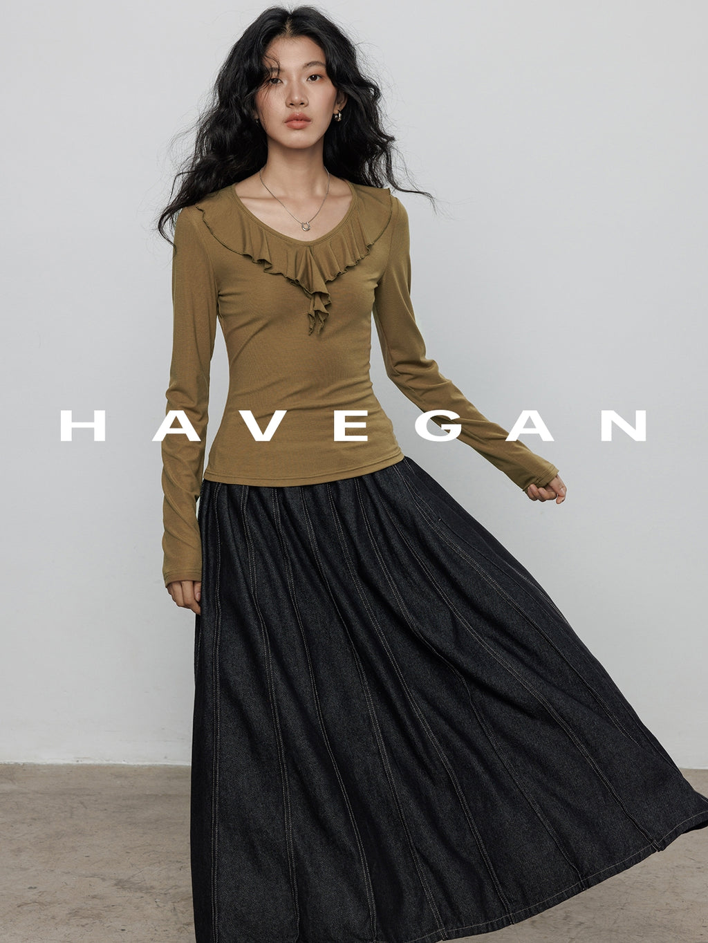 高腰牛仔裙_BDHL7892