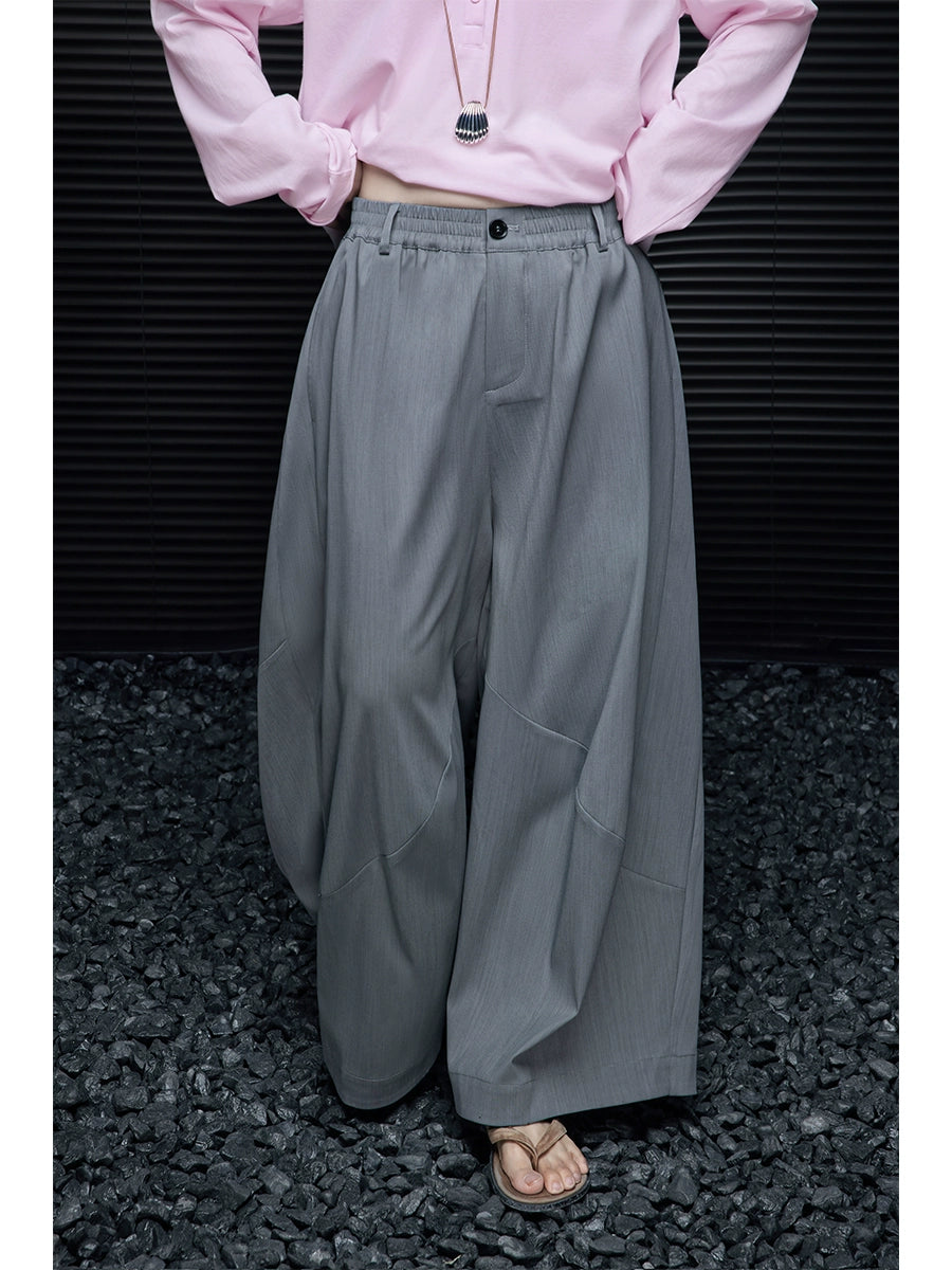 Elastic Waist Relax Fit Pants_BDHL7651