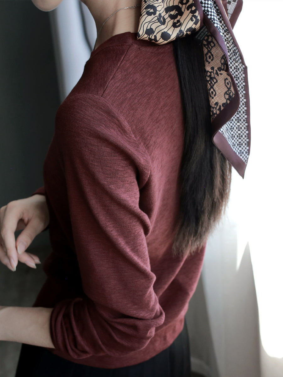 Relaxed-Fit Round Neck Tops_BDHL7765