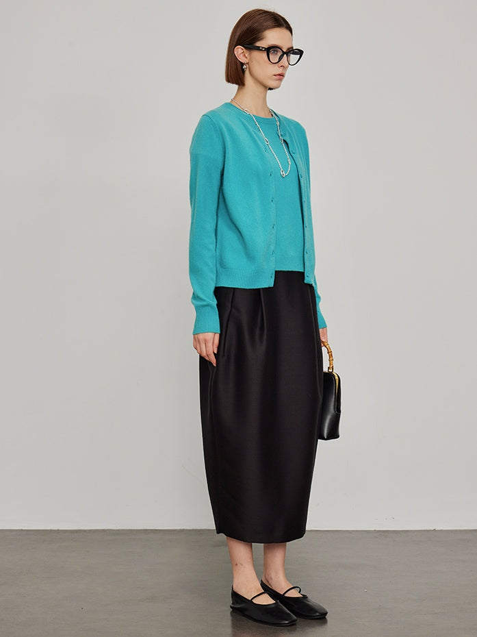 High-Waisted Pleated Bud Skirt_BDHL6491
