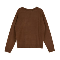 Straight tube loose knit sweater_BDHL5385