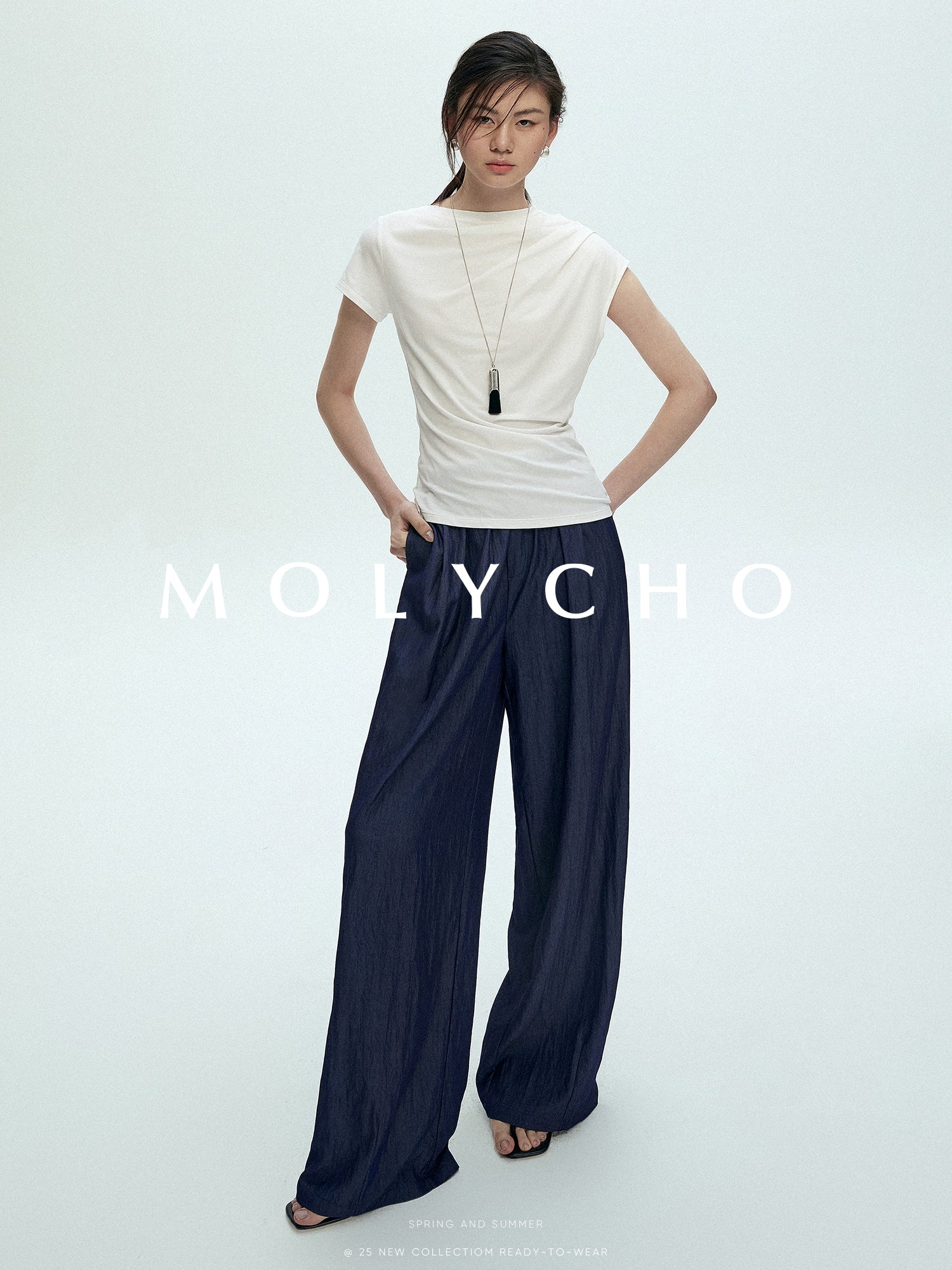 High-Waisted Draped Pants_BDHL7427